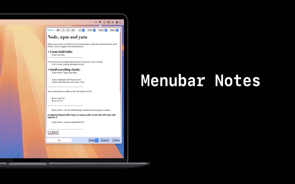#1. Menubar Notes (macOS) 게시자: SHAYAN EIVAZ KHANI