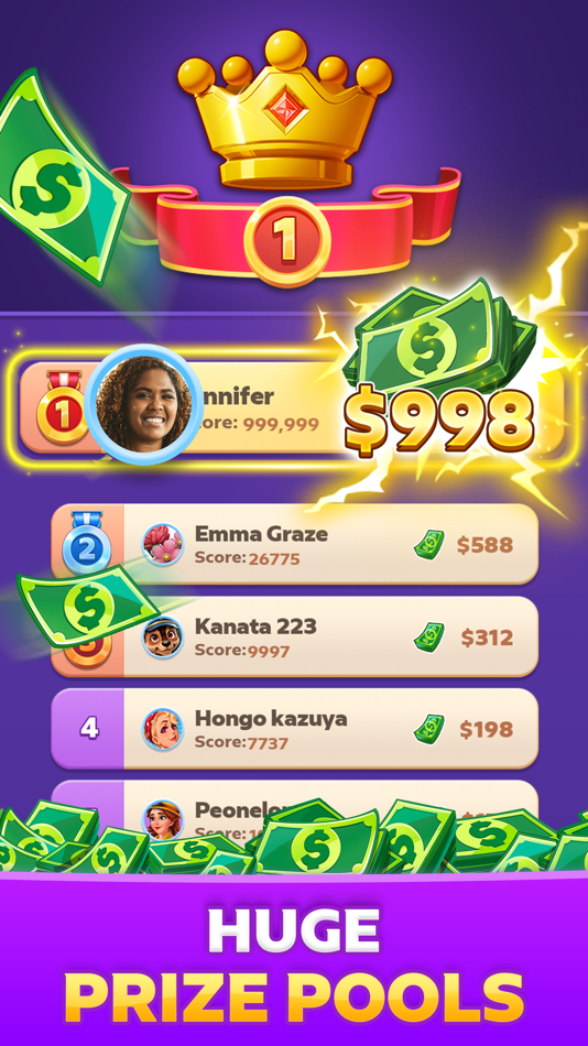 #5. Blockolot:Win Real Cash (iOS) By: Aviagames Inc.