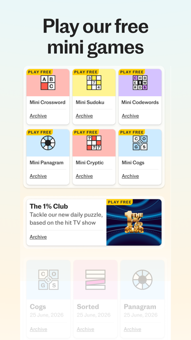 Screenshot 1 of Telegraph Puzzles: Word Games App