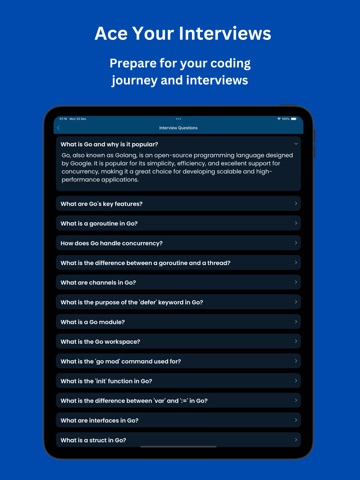 Learn Go: Backend Coding iPad screenshot