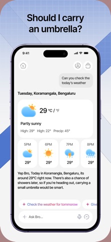 Bro: Bangalore AI Friend iPhone screenshot