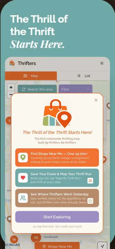 Thrifters: Find Thrift Shops screenshot 1 of 10