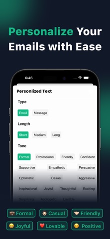 AI Email Writer - AI Generator iPhone screenshot
