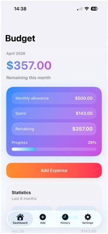 Privat - Budget Tracker Screenshot 1 of 5