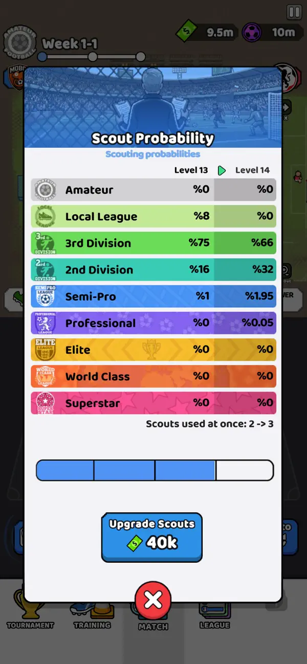 Pocket Scout FC iOS Mod IPA screenshot 4 - iOS game interface