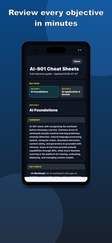 AI-901 Practice Test iPhone screenshot