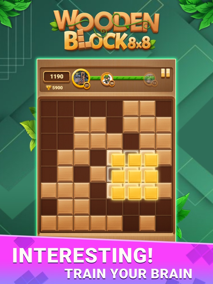 Block Puzzle Wood Block 8x8