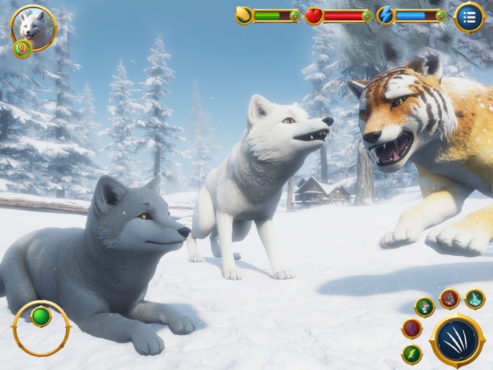 Virtual Arctic Fox Family Sim