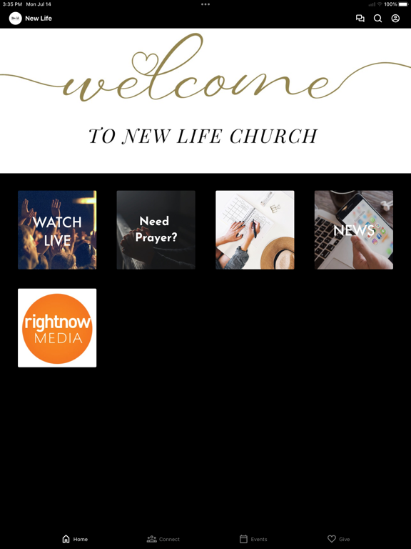El Cajon New Life Church iPad screenshot 1 - Lifestyle app