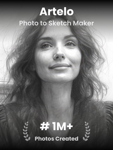 Photo to Sketch - Artelo AI iPad screenshot
