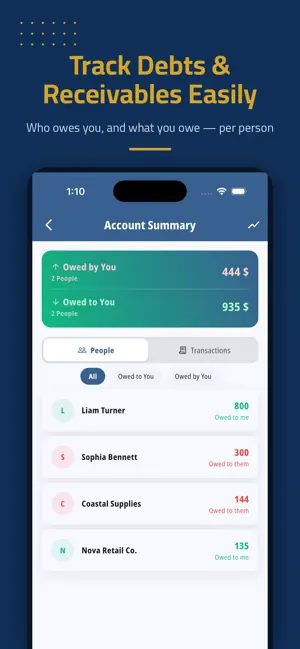 Amunta+ – Debts & Expenses screenshot 2
