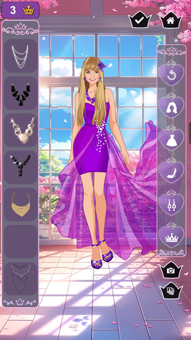 Purple princess dress up Screenshot