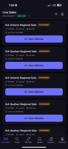 StarBid iPhone screenshot