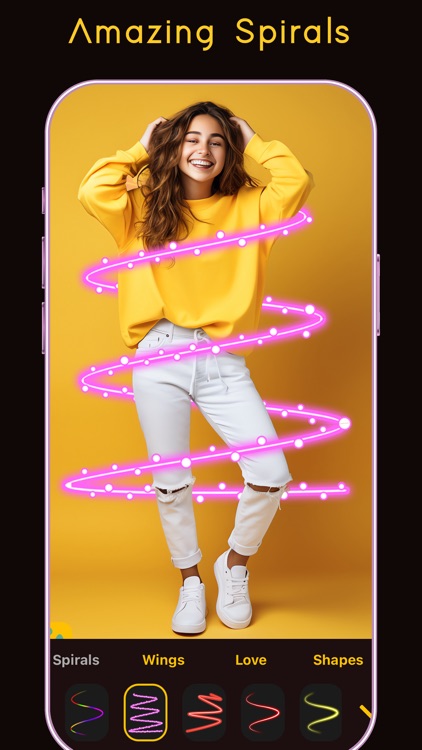 Drip Photo Neon Spiral Editor