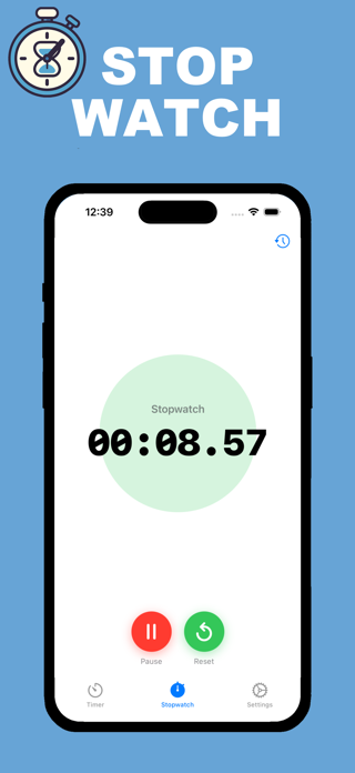 Simple Timer & Stopwatch Clock Screenshot 2 of 5