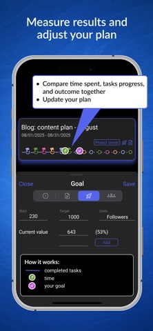 WinGo Plan: projects & goals screenshot