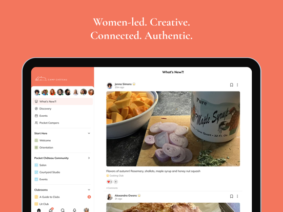 Camp Château iPad screenshot 1 - Social Networking app
