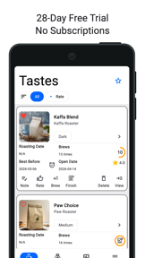 BeanPaw: Coffee Bean Tracker screenshot