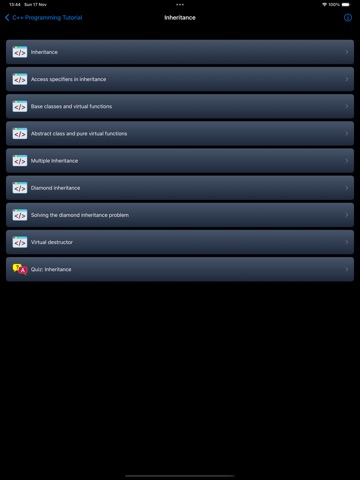 C++ Programming Tutorial iPad screenshot