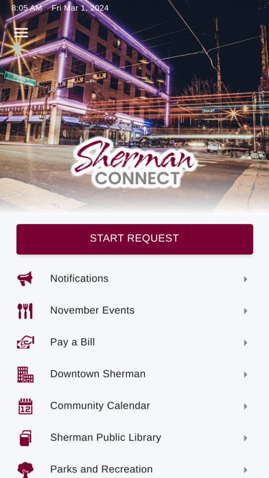 ShermanTexas iPhone screenshot 1 - Utilities app