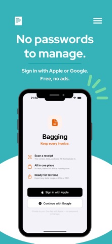 Bagging: Receipts & Expenses Screenshot 5 of 5