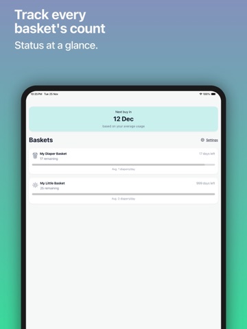 Diaper Tracker & Reminder iPad screenshot