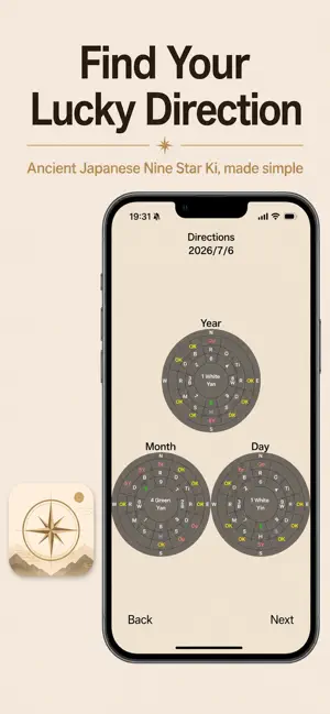 Nine Star Ki Feng Shui Compass screenshot 1