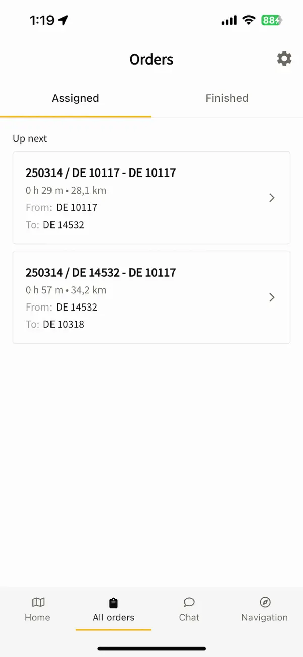 Screenshot #2 pour IMPARGO DriverApp