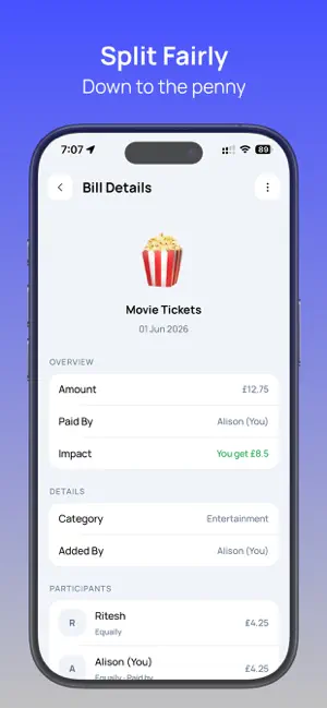 BillSplit: Split Bills & Tabs screenshot 2