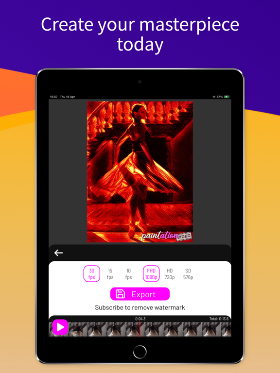 Paintation Video: Art Filters iPad screenshot 8 - Photo & Video app