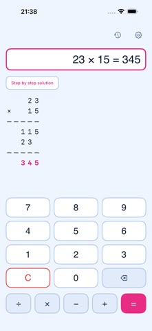 Long Division Math Calculator iPhone screenshot