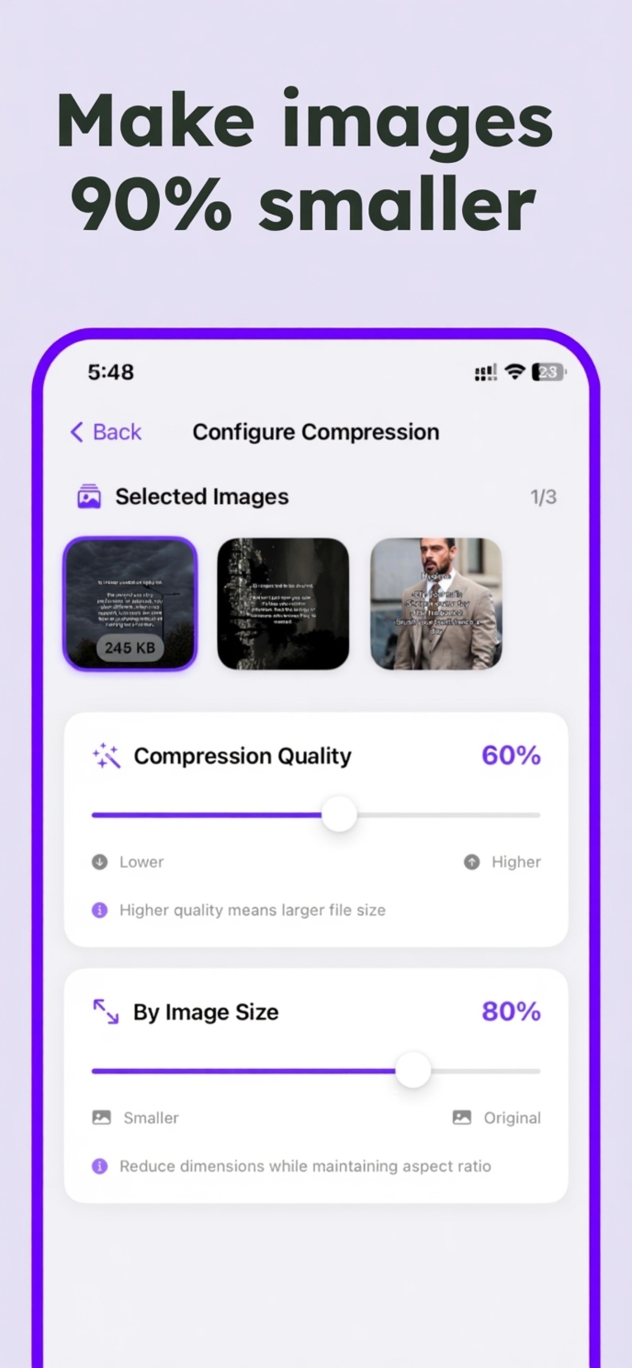 Photo Compressor Image Resize screenshot 2