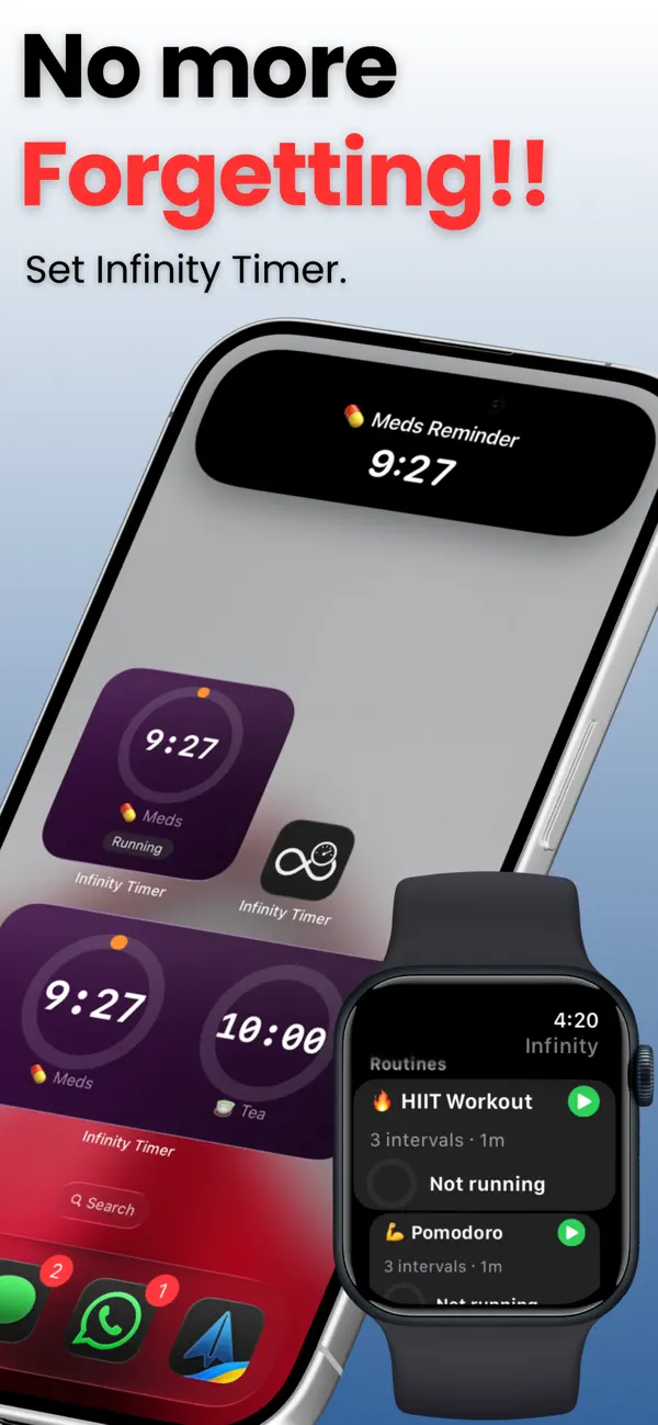 #1. Infinity Timer: Never Forget (iOS) Ved: Richard Chinnappan