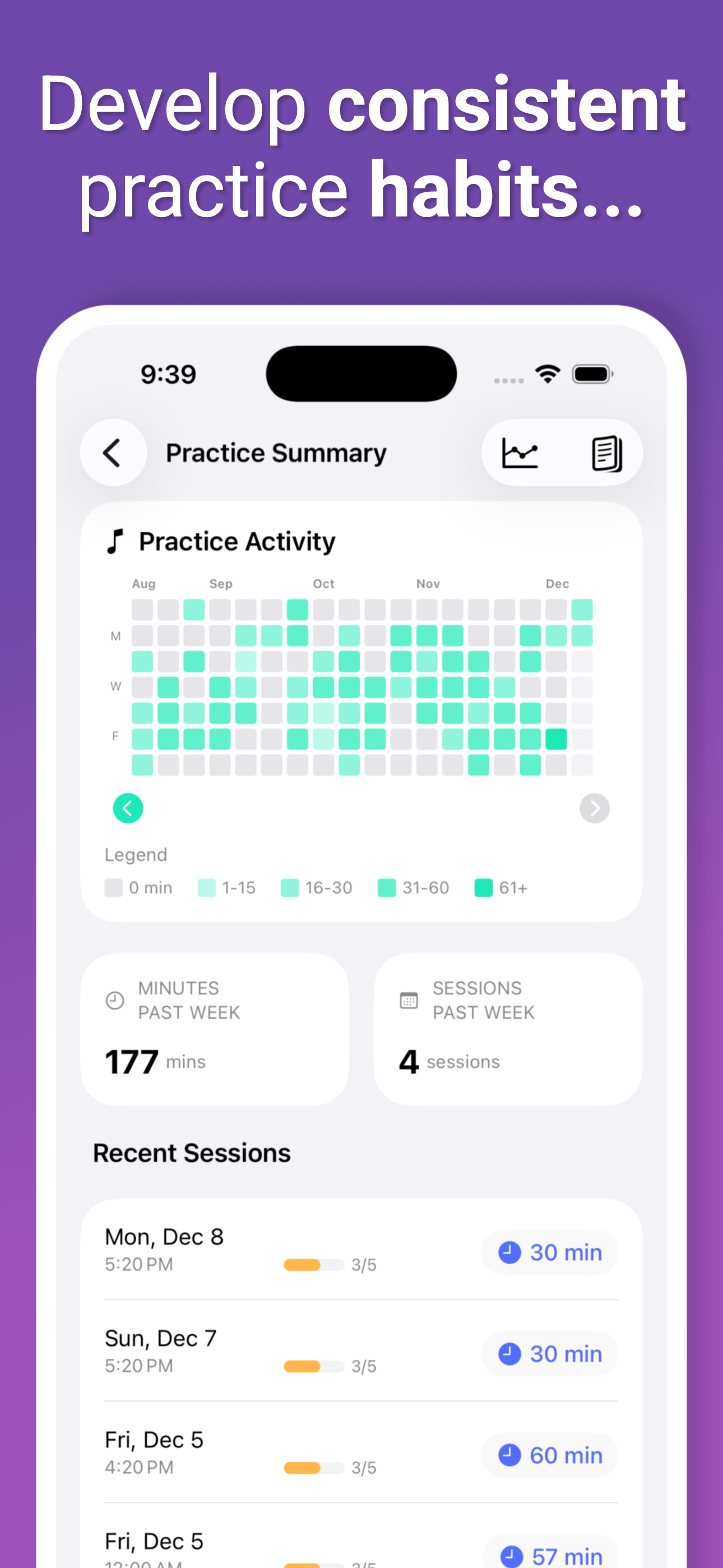 Preludio: Music Practice Log
