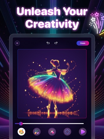 Neon Brush - Doodle Magic iPad screenshot