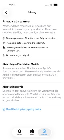 WhisperMobile Screenshot 4 of 5