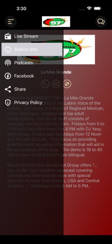 KQMO 97.7 FM - LA MAS GRANDE iPhone screenshot