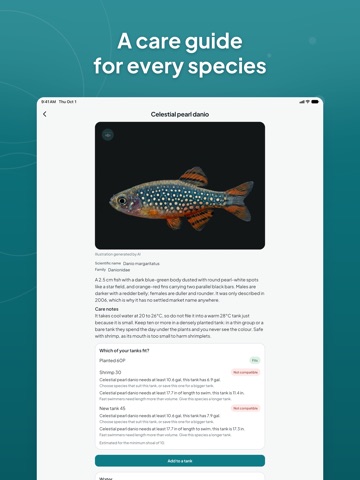 Limno: Aquarium & Fish Tank iPad screenshot