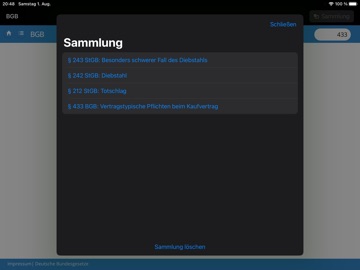 Deutsche Bundesgesetze iPad screenshot 4