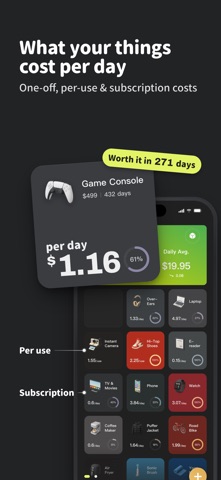 Coday: Cost Per Use Tracker Screenshot 1 of 5