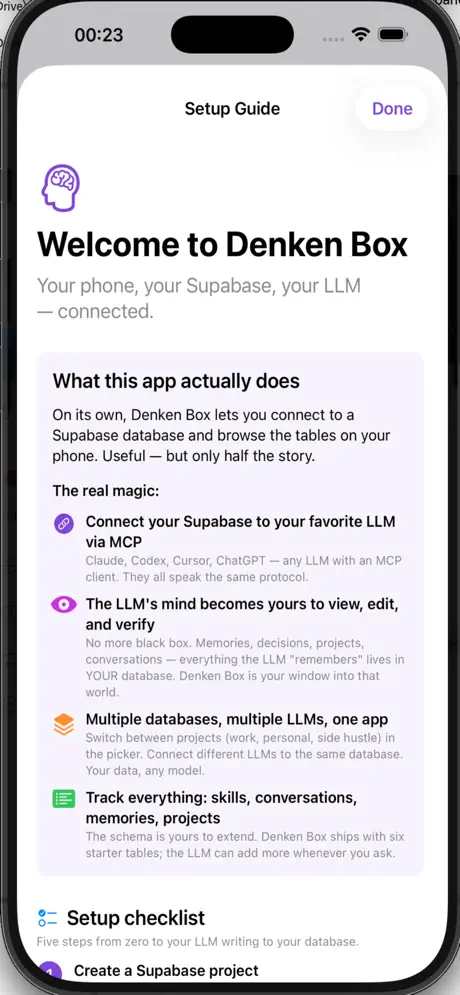 Denken Box‑App screenshot 2
