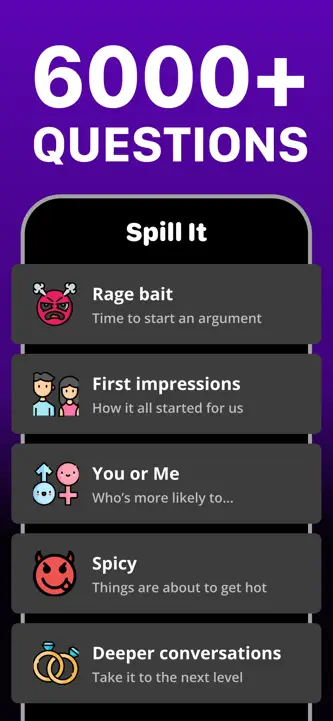 Spill It - Couples Questions screenshot 1