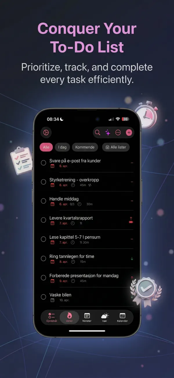 Screenshot #1 pour Daglig – Gjøremål & Vaner