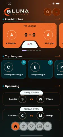 Luna Soccer: Scores & Stats App Store screenshot 1
