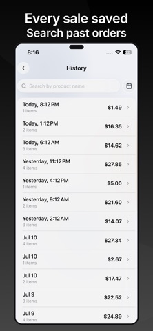 MiniStall: Barcode Checkout iPhone screenshot