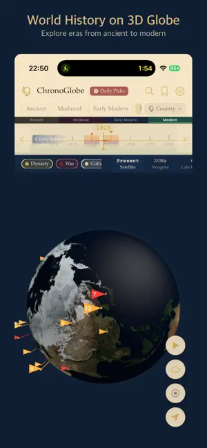 ChronoGlobe - History on Globe screenshot 1