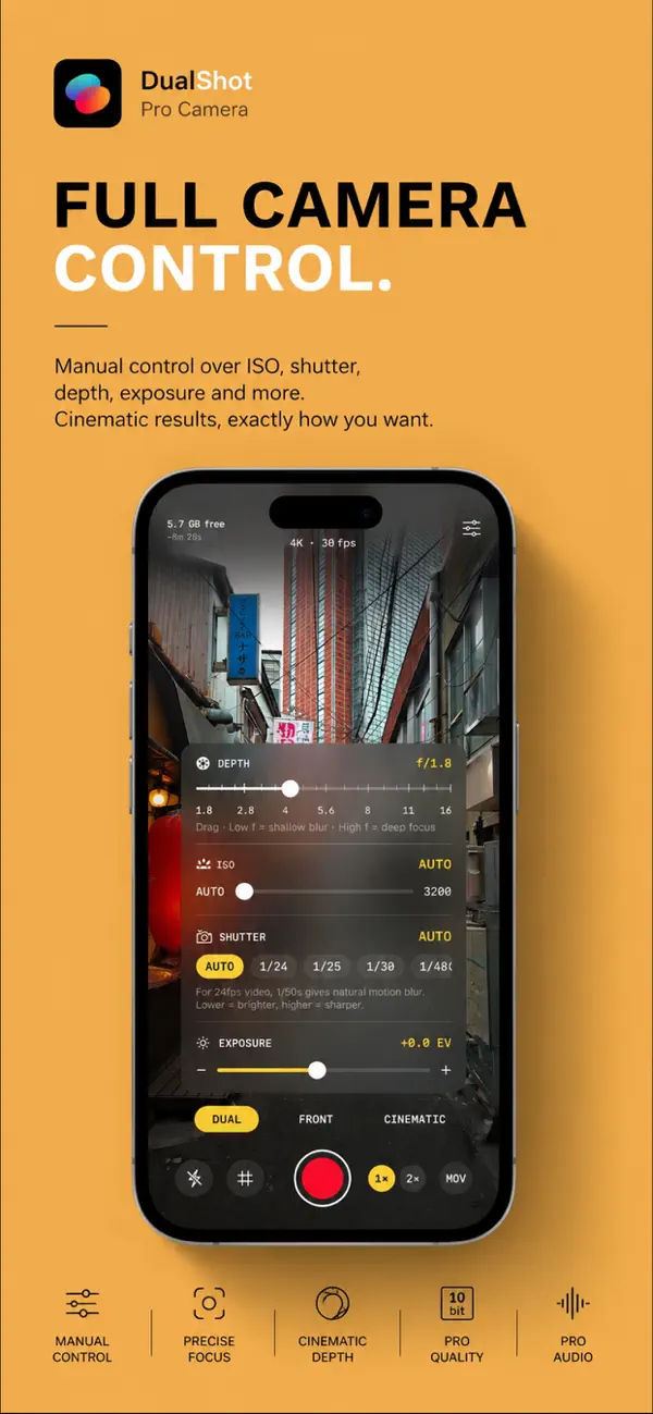 Screenshot #2 pour DualShot Pro Camera