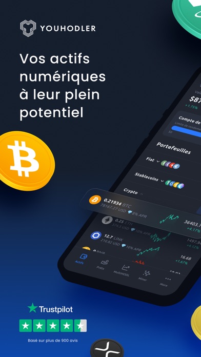 Screenshot #1 pour YouHodler: BTC & Crypto Wallet