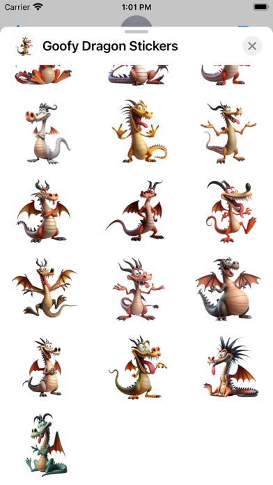 Screenshot #3 pour Goofy Dragon Stickers