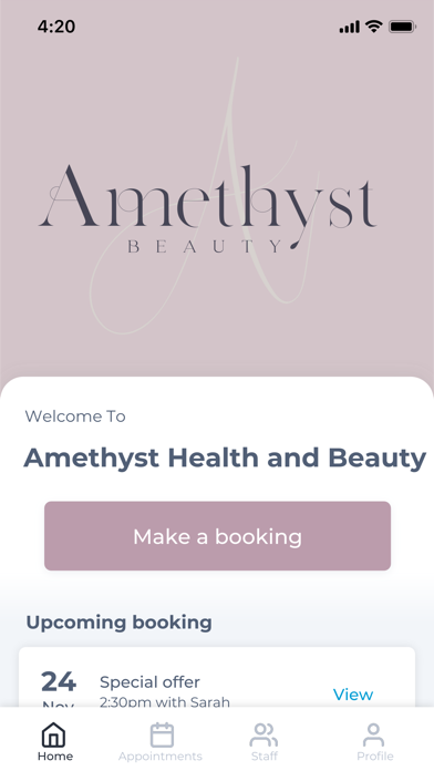 Amethyst Health and Beauty Screenshot